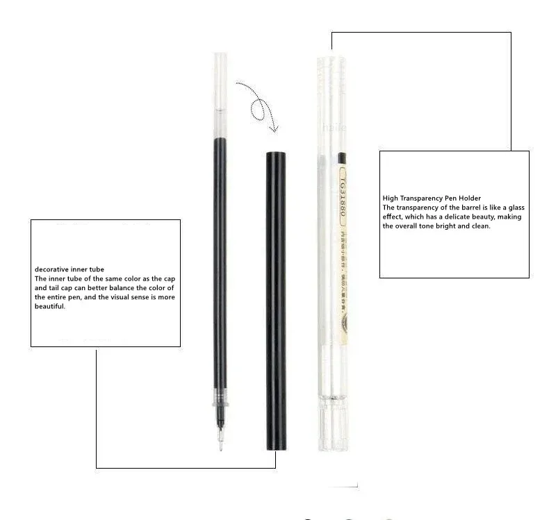 54Pcs/Set Japan Fine Point Pen 0.35mm Black Blue Red Ink Gel Pen Ballpoint Pen School Office Student Writing Stationery Supply