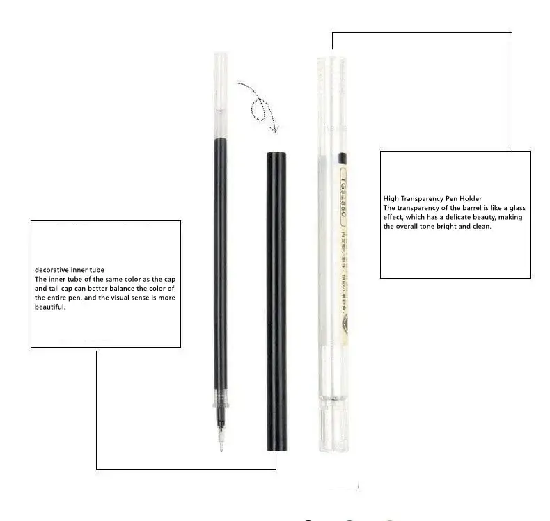 54Pcs/Set Japan Fine Point Pen 0.35mm Black Blue Red Ink Gel Pen Ballpoint Pen School Office Student Writing Stationery Supply - Image 5
