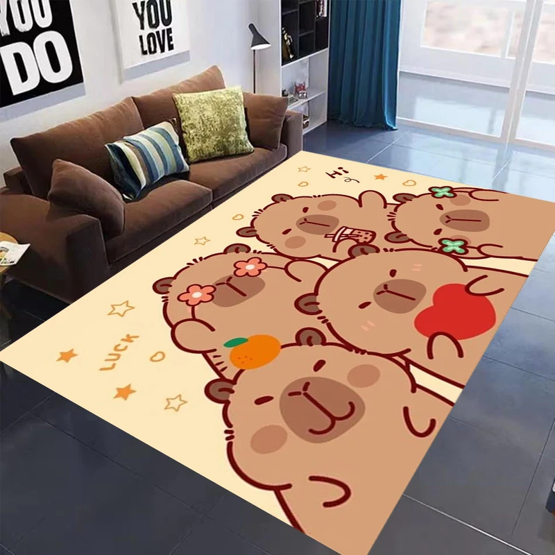 Cute Capybara Printed Carpet Non-slip Multi Function carpet Living Room Hallway Rugs Entrance Floor mat Home Hallway Home Decor