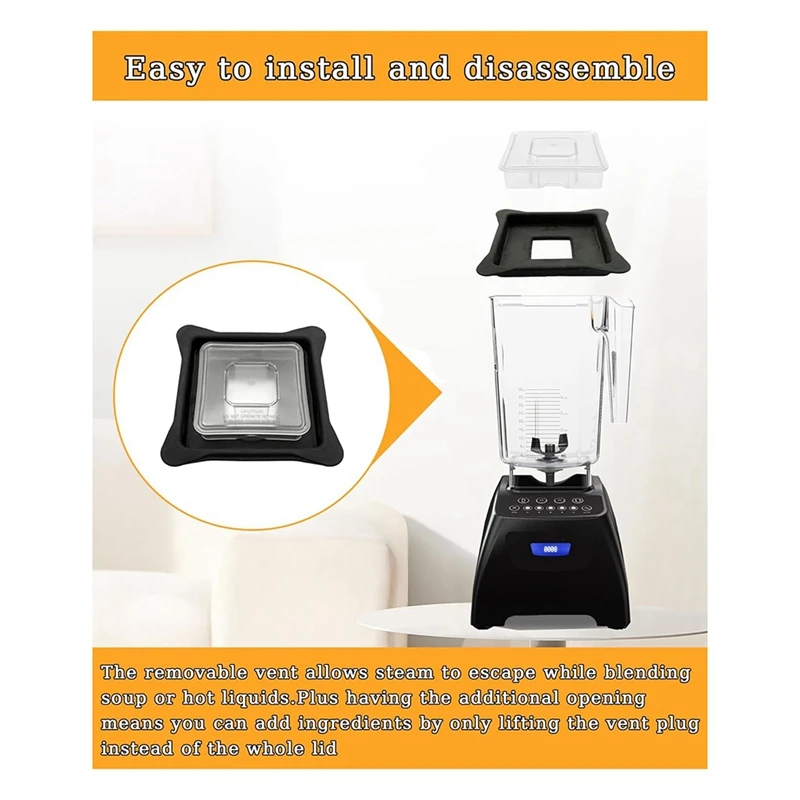Blender Lid Replacement for Blender,Blender Lids Top with Square Clear Plug Retail image 5