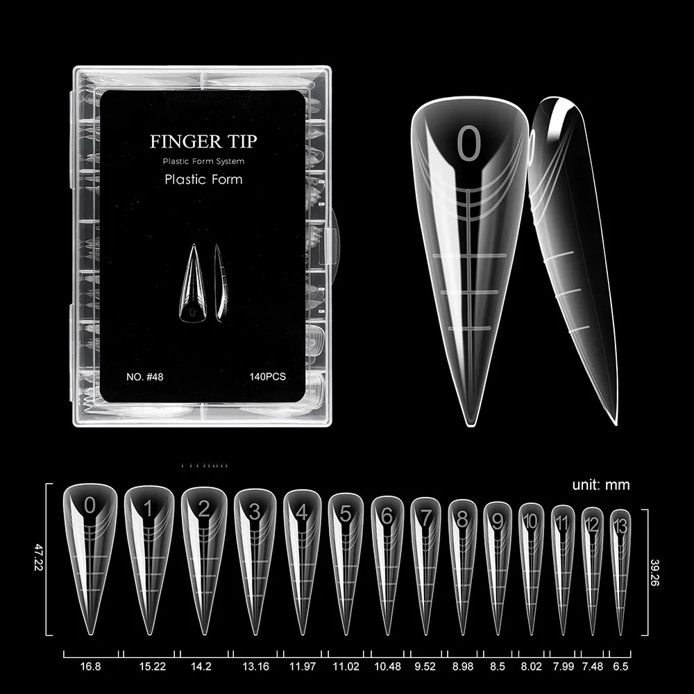 TP 70 stücke/140 stücke Klar Nagel Dual Form Volle Abdeckung Nagel Verlängerung System Schnelle Gebäude Gel Formen falsche Nagel Spitze Maniküre Werkzeuge