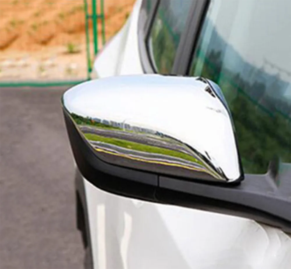 ABS CHROME For Chevrolet Tracker Trax 2019 2020 2021 Side Door Car Rearview mirror block rain eyebrow Cover Trim Sticker