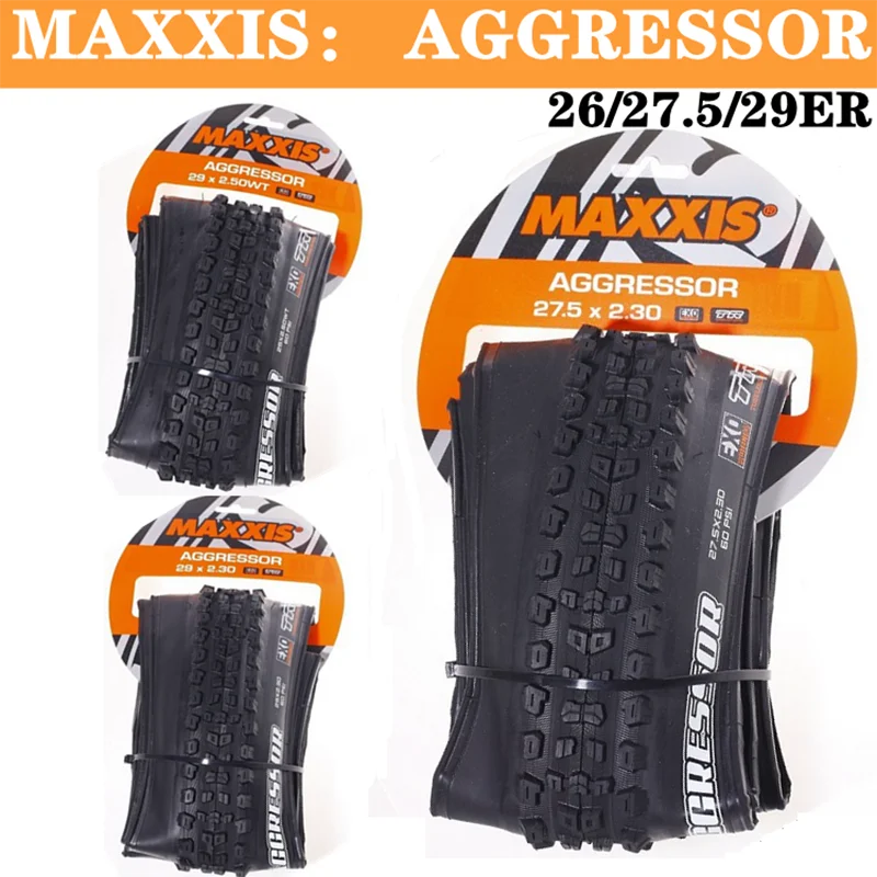 MAXXIS 29 AGGRESSOR 접이식 MTB 산악 자전거 타이어, EXO 보호 TR 튜브리스 29er, 26x2.3, 27.5x2.3/2.5, 29x2.5, 1 개