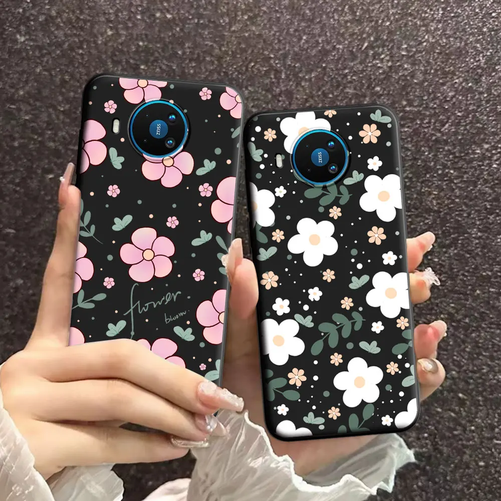 Dla Nokia 215 225 4G 8.3 5G Etui Floral Soft Silicone Cartoon TPU Etui na telefon Dla Nokia 8 V 5G UW Luksusowa tylna obudowa Fashion Shell