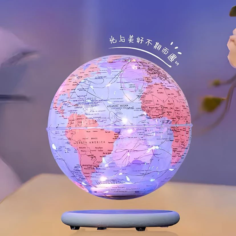 High-value magnetic levitation globe table lamp creative desktop decoration ornament black technology birthday gift high-end gif