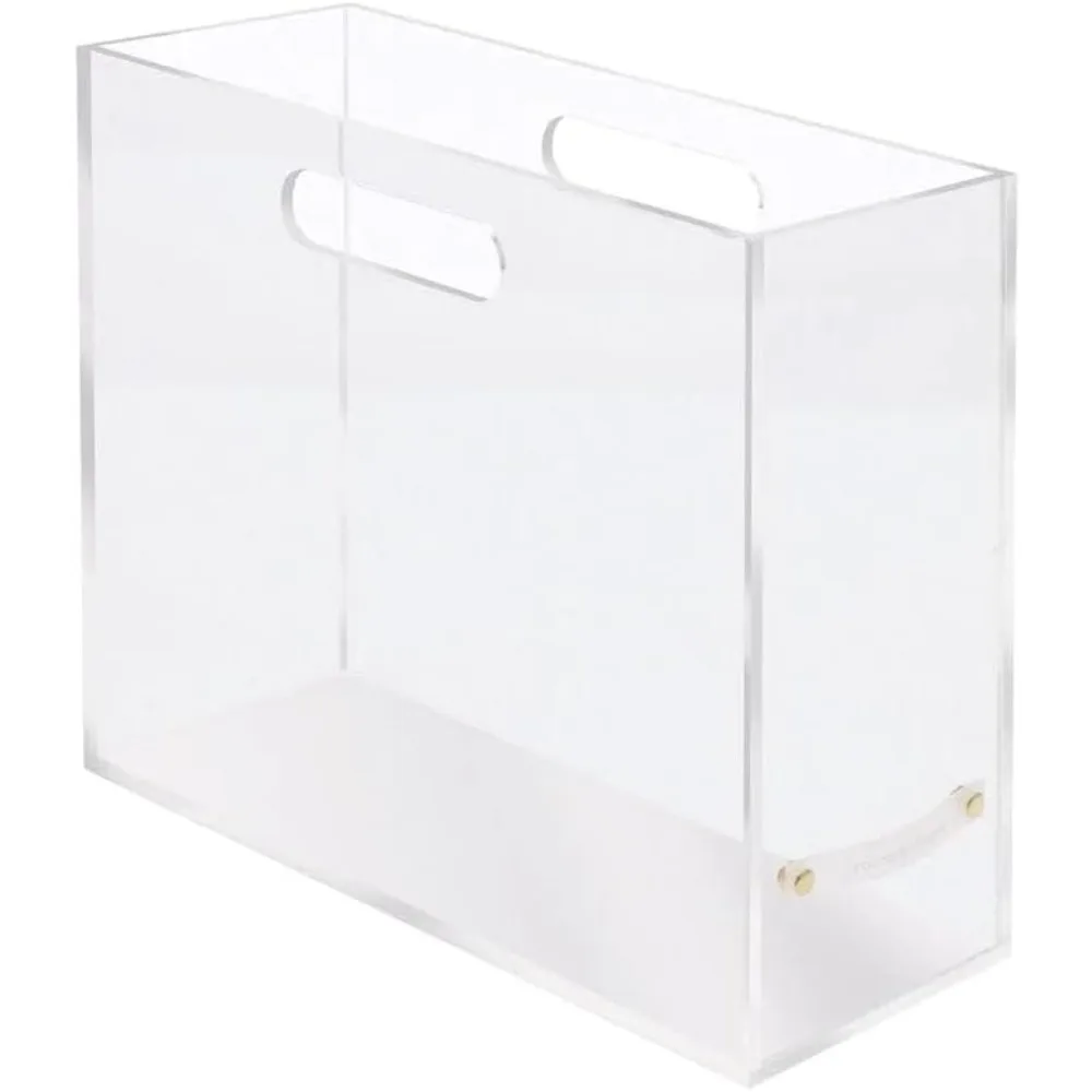 Clear Acrylic File Sorter 5 Slots Desktop Organizer for Office Home Closet Storage