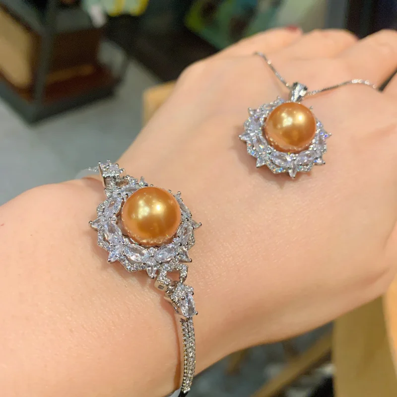 

Australian Shell Pearl Gemstone Set Ring Bracelet New Wholesale