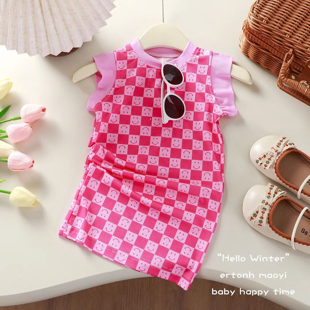 

Kids Sleeveless Summer Dress, Full Print Ice-Cool Design, Fashion Casual Dress for Girls