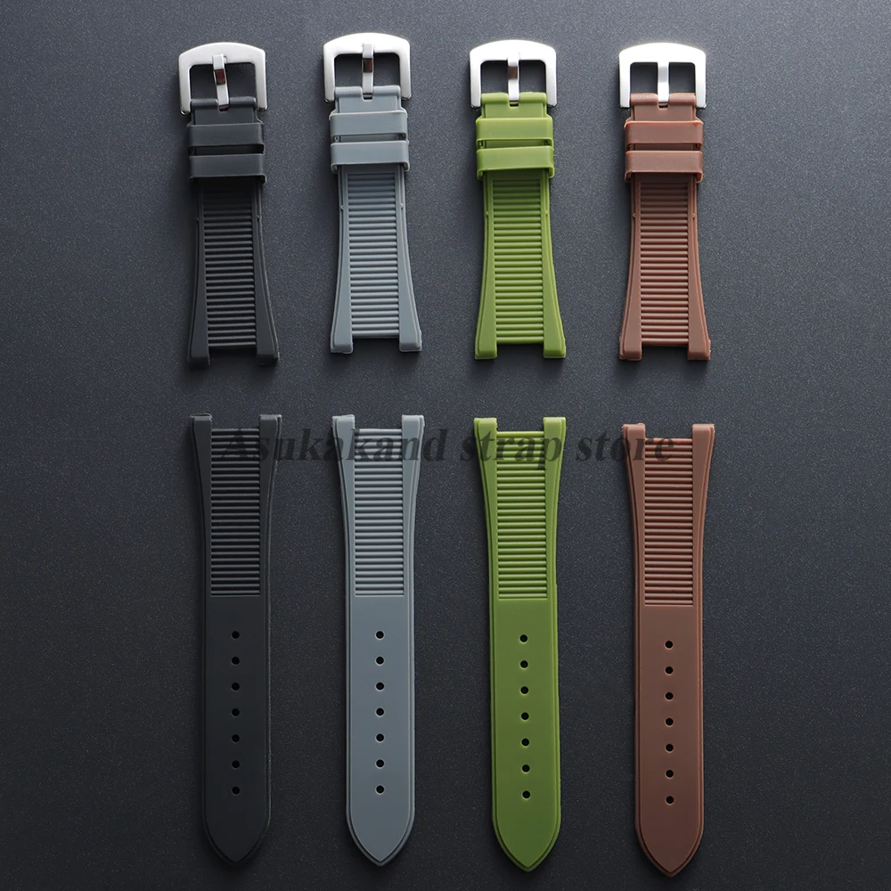 25x13mm Silicone Watch Strap For Patek Philippe For Nautilus 5711/5712/5726/5980 Band Concave Interface Replacement Men Bracelet