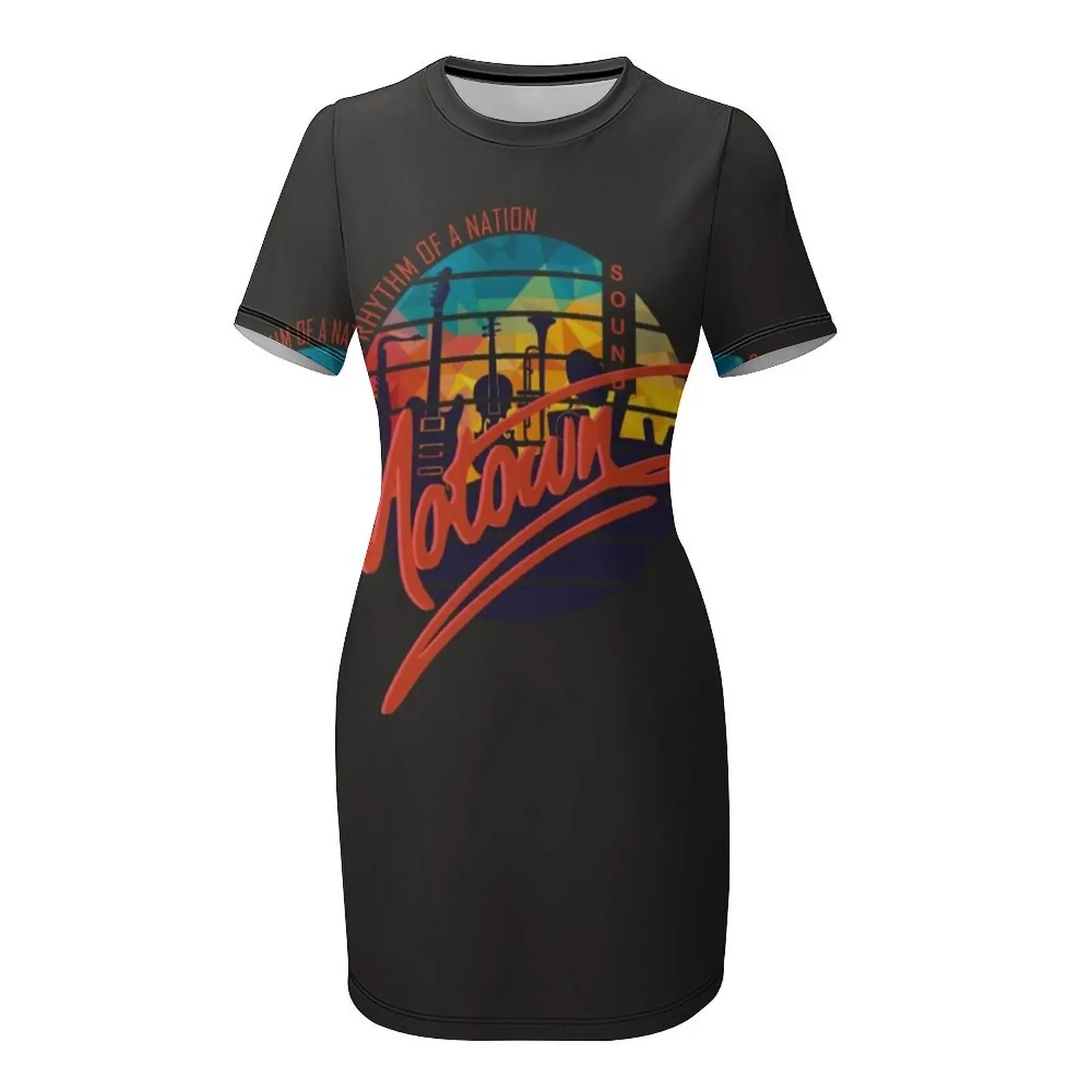 Motown Klassiek T-shirt Jurk met korte mouwen Feestjurken Avondjurk Jurk