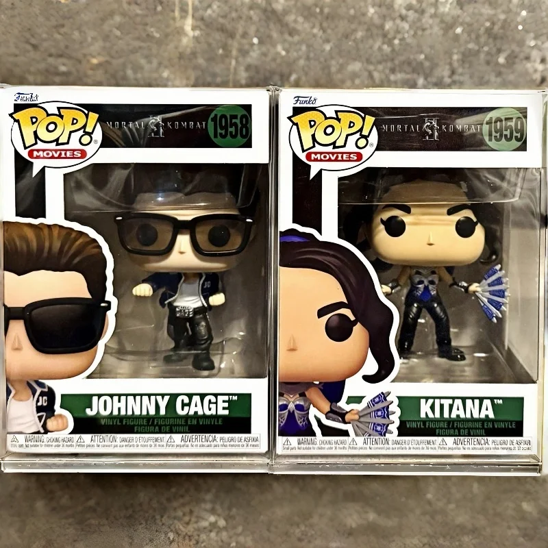 

Funko POP Original Mortal Kombat 2 Johnny Cage Kitana #1958 #1959 Vinyl Figure Collectible Model Toy Decor Gift for Fans