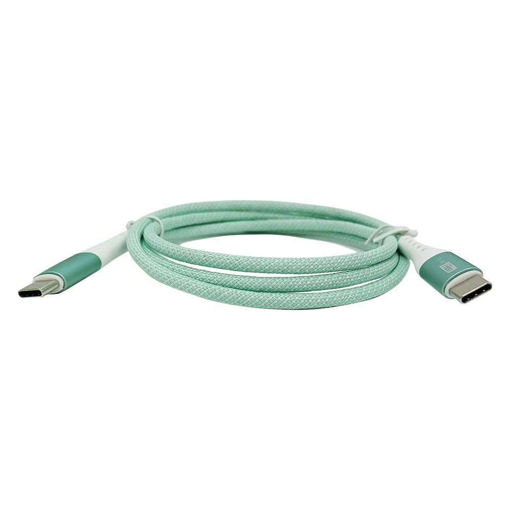 10 Uds PD100W Cable de carga rápida trenzado de nailon 20V 5A Cable de datos tipo C aleación de Zinc USB3.1 3,2 USB-C Compatible con ordenador de impresora