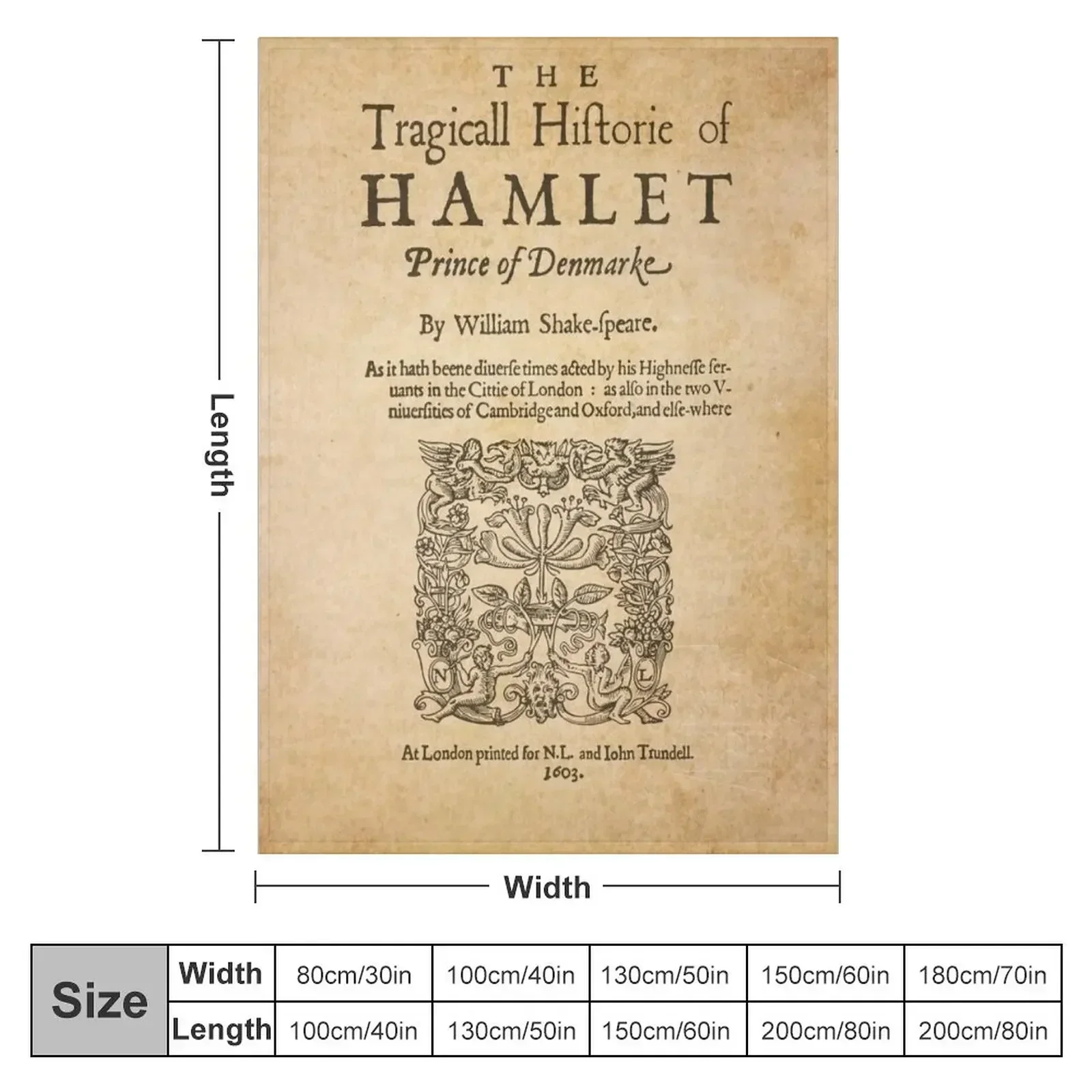 Shakespeare, Hamlet 1603 Throw Blanket christmas decoration Kid'S Sleeping Bag Nap Summer Custom Blankets