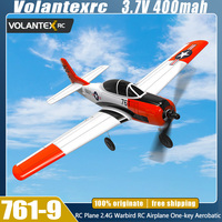 Volantex 761-9 RC Plane EPP 400mm Wingspan RC Airplane Fighter One Key Aerobatic 2.4G 4CH RTF Warbird Plane Toys Gifts Custom