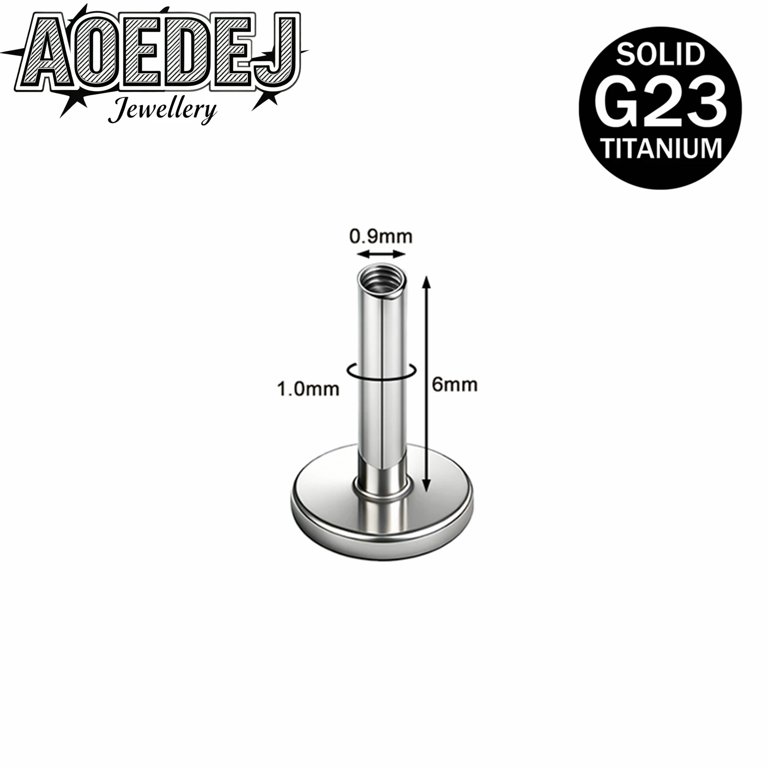 ASTM F136 Titanium Labret Lip Studs Bar