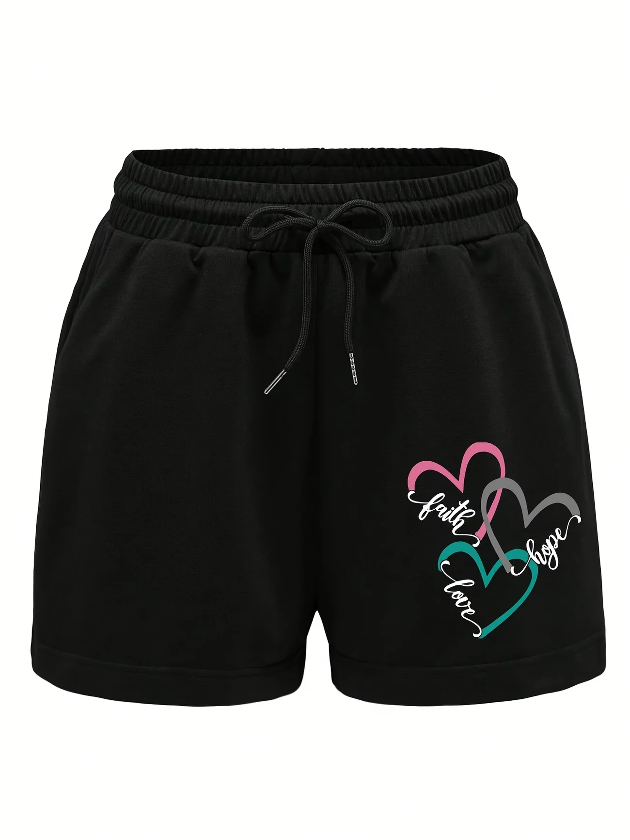 Summer Loose Women hope love Letter Shorts Pickleball Drawstring Athletic Shorts Sweatpants Sport Jogging Beach Pant Oversized