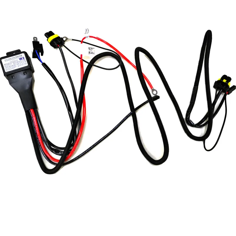 Telescopic lamp spotlight line groupDouble H4 Relay Wire Harness for Advanced Bi-LED&Xenon Projector Lenses Car Light Accessorie