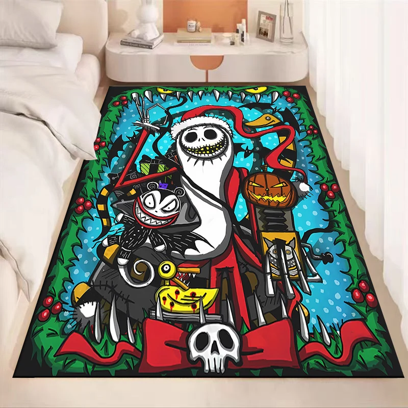 Disney The Nightmare Before Christmas Jack Skellington Kid Room Play Floor Mat Gifts Outdoor Non-slip Carpet Birthday Gift