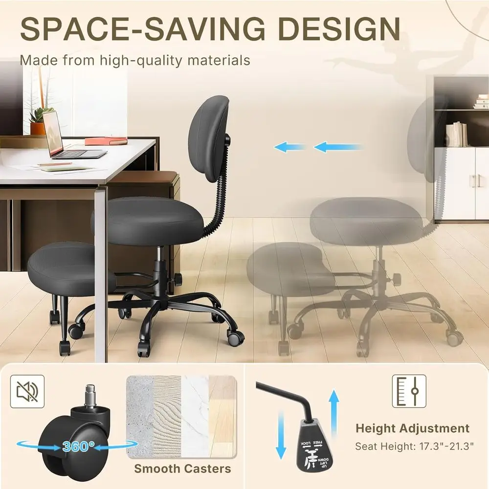 كرسي مكتب مريح بأرجل متقاطعة مع عجلات - كرسي ركوع بارتفاع قابل للتعديل لـ ADHD والتأمل واليوجا - كريسس كروس