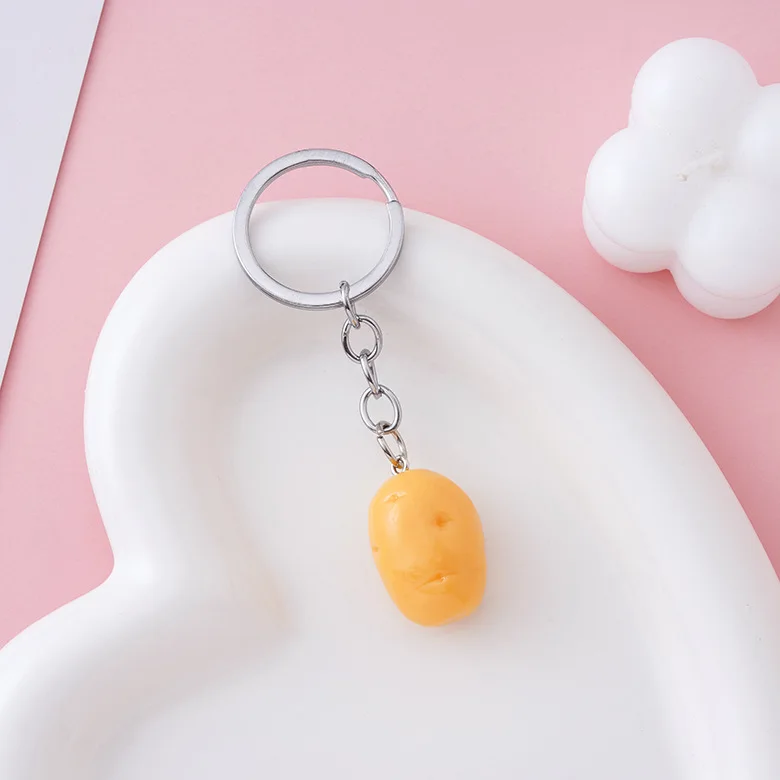 Creative Simulation of Potato Keychain Resin Pendant Potato and Vegetable Food and Play Activities Gifts