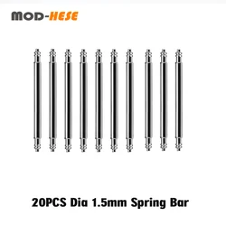 20PCS Spring Bars Watch Strap Link Pins fit for Seiko Watch Case 16mm 18mm 20mm 20mm 22mm 24mm Watch Band Dia 1.5mm Spring Bars