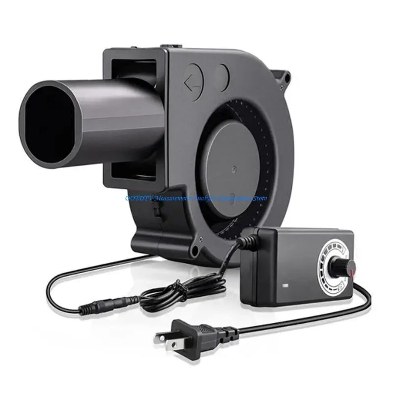 

367D AC100-240V EU/US Plug Speed-regulating Blower 12V Stove Outdoor Mobile