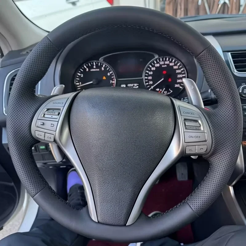 DIY Car Steering Wheel Artificial Leather Altima 2013-2016 X-Trail QASHQAI Rogue Pulsar Steering Wheel Cover For Nissan Teana