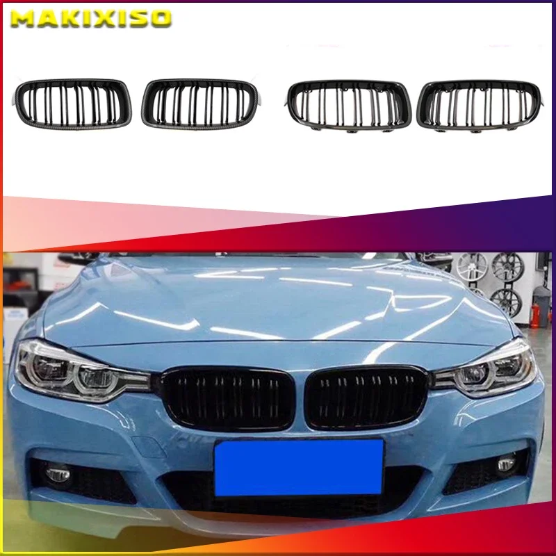 Glänzend schwarzer Frontgrill/Nierengrill für BMW 3er F30 F31 F35 2012-2017 Car Styling