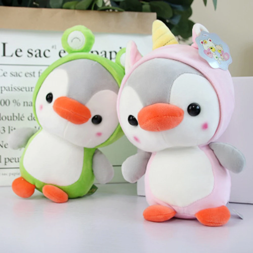 Pinguim cosplay dinossauro pequeno animal boneca de pelúcia pinguim cosplay sapo brinquedo de pelúcia pinguim brinquedo de pelúcia pinguim cosplay abelha