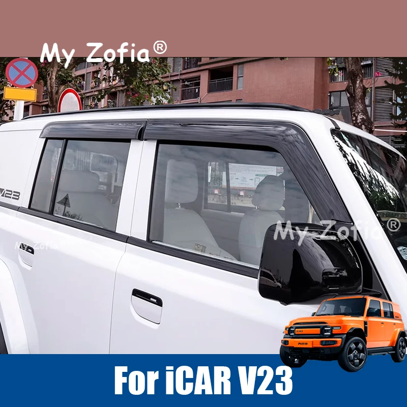 

Window Visor For Chery iCAR V23 iCAUR V23 2025 2026 Car Window Visor Deflector Sun Rain Guard Awnings Shelters Accessories