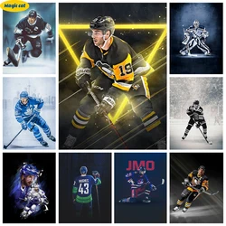 Hockey 5D Diamond Painting Ice Hockey Sports Diy Diamond Embroidery Rhinestone Cross Stitch Skater Home Wall Decor Handmade Gift