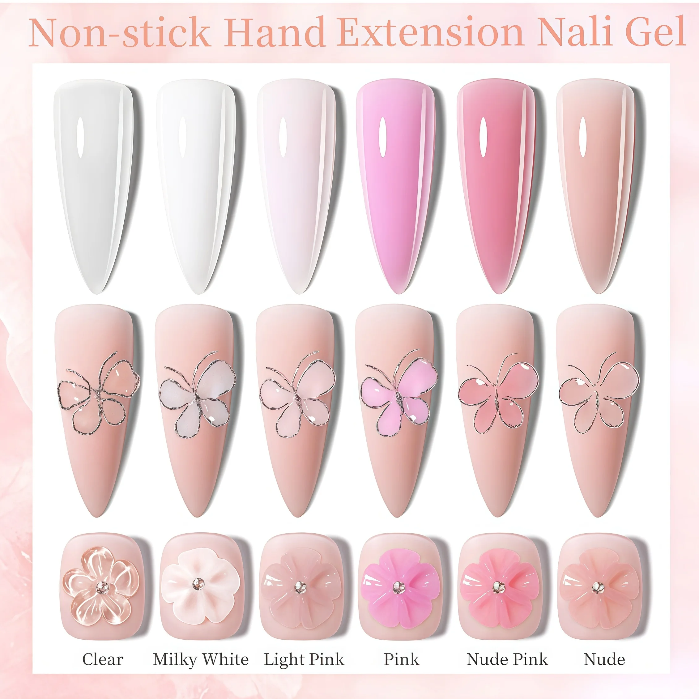 5D Nicht-Klebendes Handmodellier-Gel, 8ml Langanhaltende Überlagerung, Erzeugt 3D-Nagelformen, Salonqualität, Nagelkunst DIY – Detail 10
