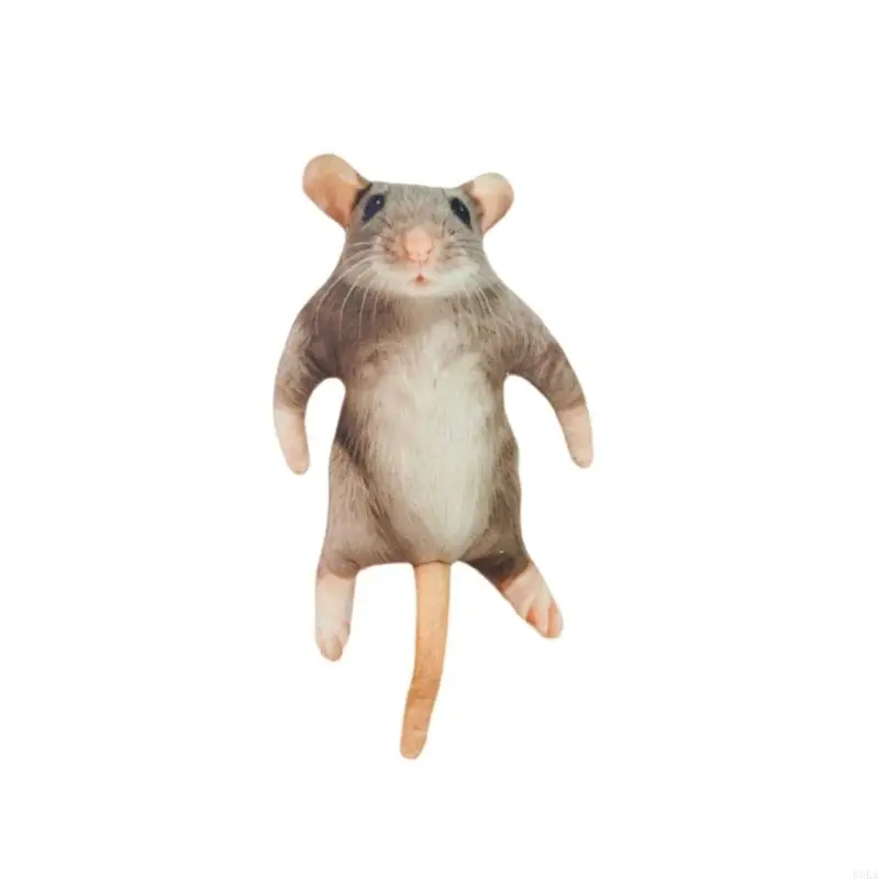   Simulated Mouse Doll Built in Skeleton Home Decors Pranks Spoof Stuff Toy Christmas Gift Plush Mouse Doll Bag Charm