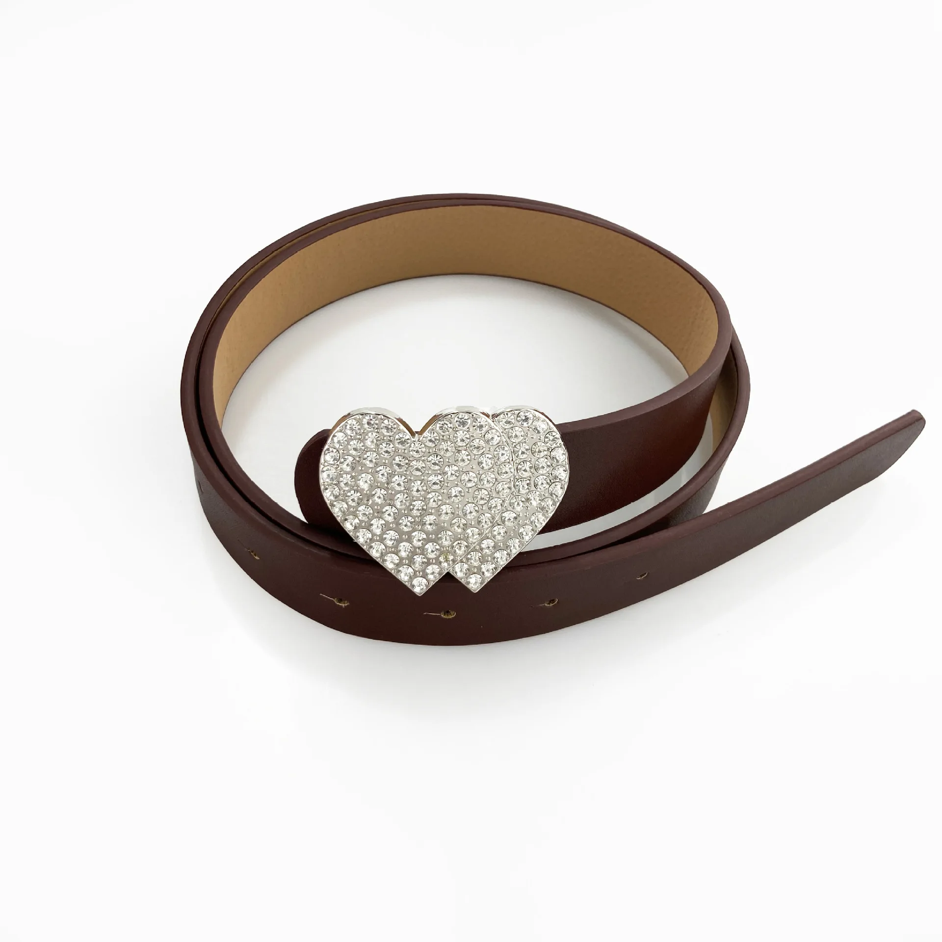 Новый модный женский ремень с персиковым сердечком на пуговицах, пояс с любовным глазом, универсальные повседневные джинсы, брюки, платья, декоративный женский ремень