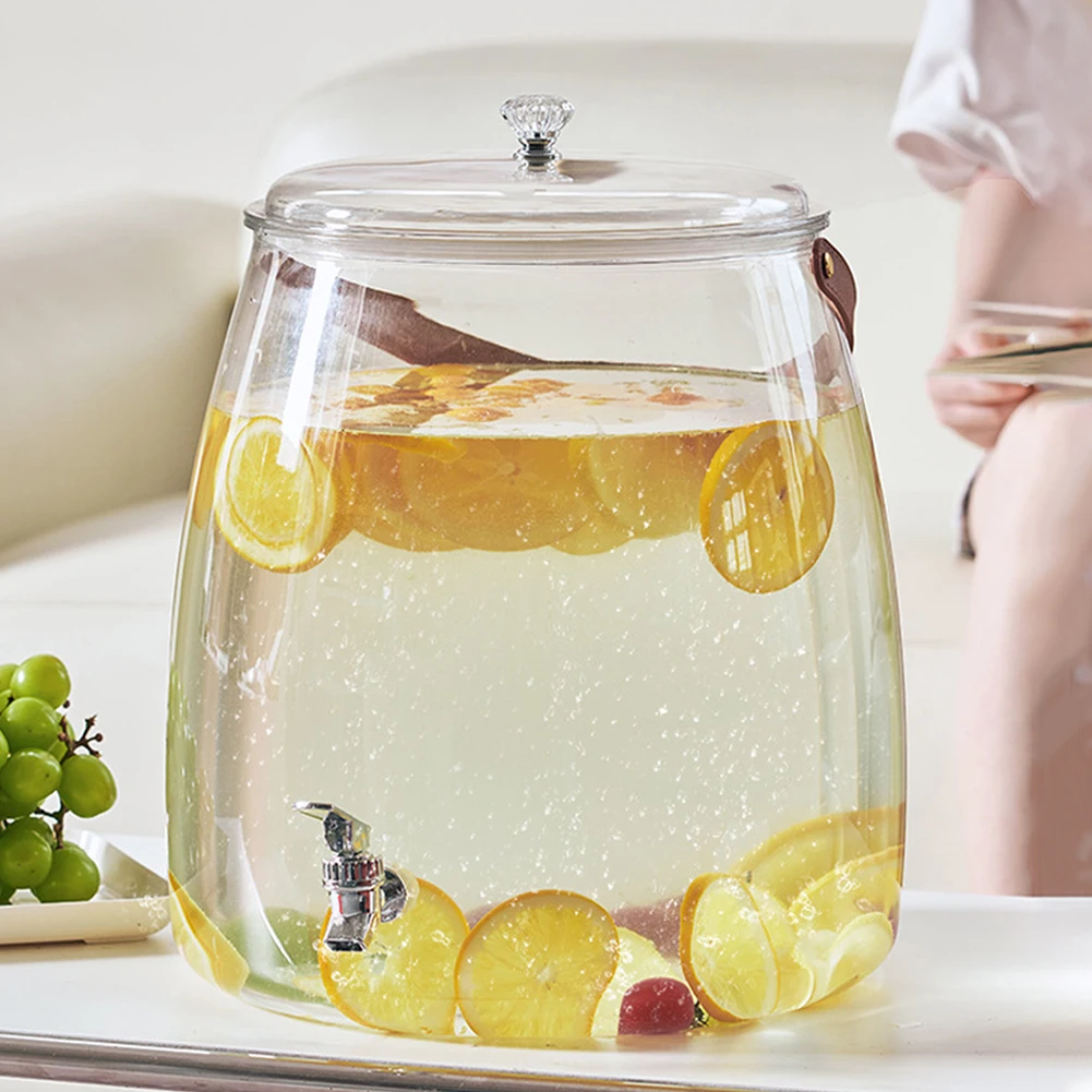 

PET 5L Beverage Dispenser with Stainless Steel Spigot Cold Kettle Dispenser Drink Dispenser for Bar Home