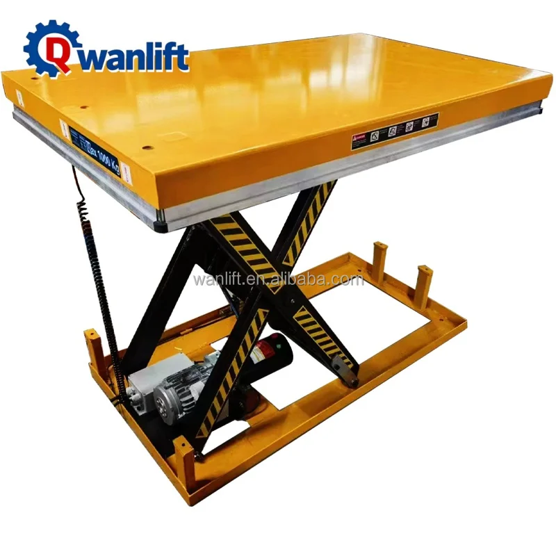 Safety Fixed Scissor Hydraulic Cargo Lift Rotating Platform 1-8 Ton Loading 1m-10m Lifting For Workshop
