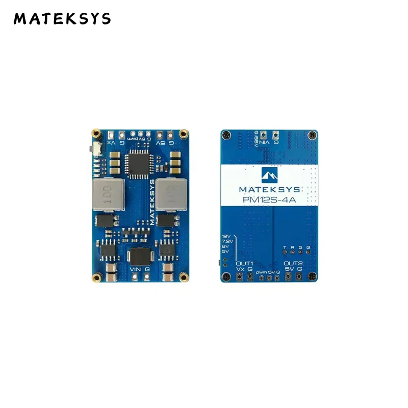 Módulo de alimentação MATEKSYS PM12S-4A 3-14S 9-55V DC PWM para drone FPV/Quadcopter/Avião ESC distribuição de energia