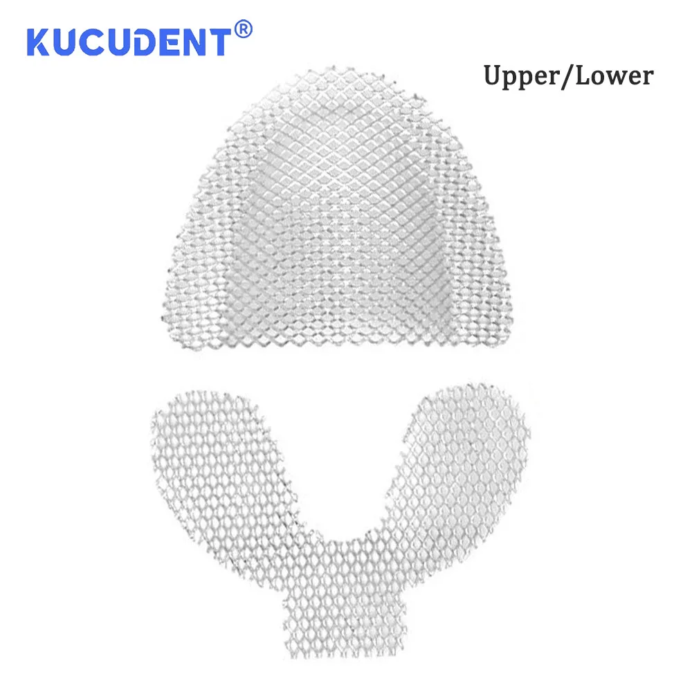 KUCUDENT 20 Uds. Malla de refuerzo palatal de Metal Dental para fortalecer los dientes superiores/inferiores Material de impresión de odontología bandeja de red