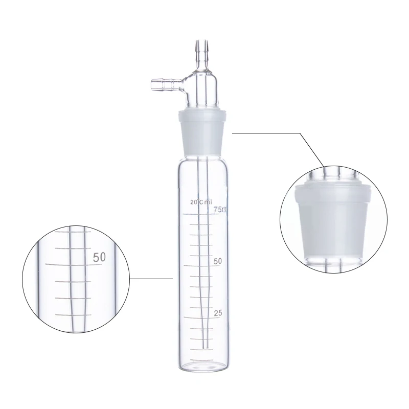 Lab 25/50/75/100/125/250/275ml Glass Impact absorber bottle Impingement gas sampler for experiment