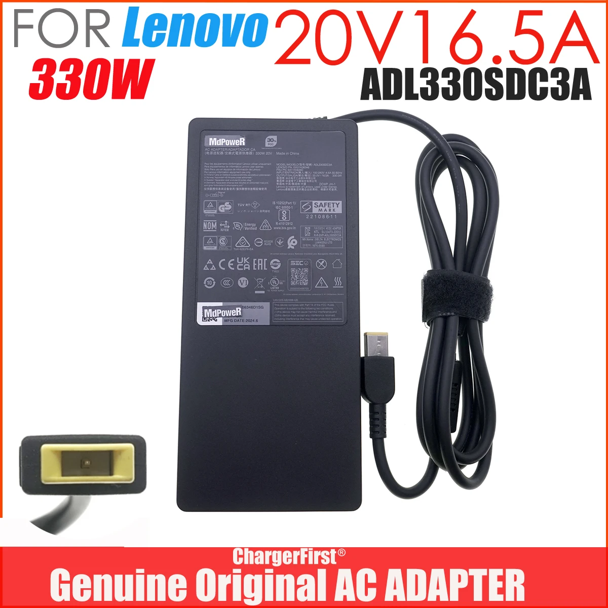 Original ADL330SDC3A 20V 16.5A 330W AC Adapter Charger For Lenovo LEGION ADL330SCC3A ADL330SLC3A R9000 Y9000 Laptop Power Supply
