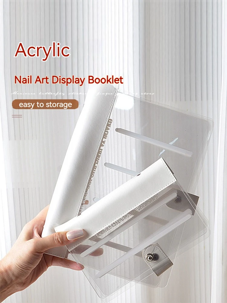 Nuevo libro de almacenamiento de piezas de Arte de uñas, exposiciones de gran capacidad, álbum de fotos, tablero de exhibición con Clip para tarjetas, libro de almacenamiento de álbum Simple DIY