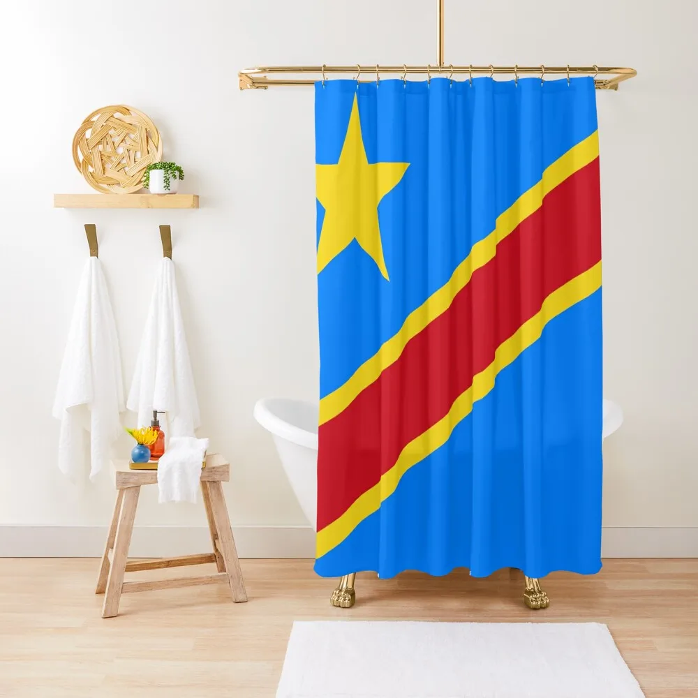 

Flag of Congo-Kinshasa - Flag of Zaire - Flag of the Democratic Republic the Congo Shower Curtain Bathroom Accessories Curtain