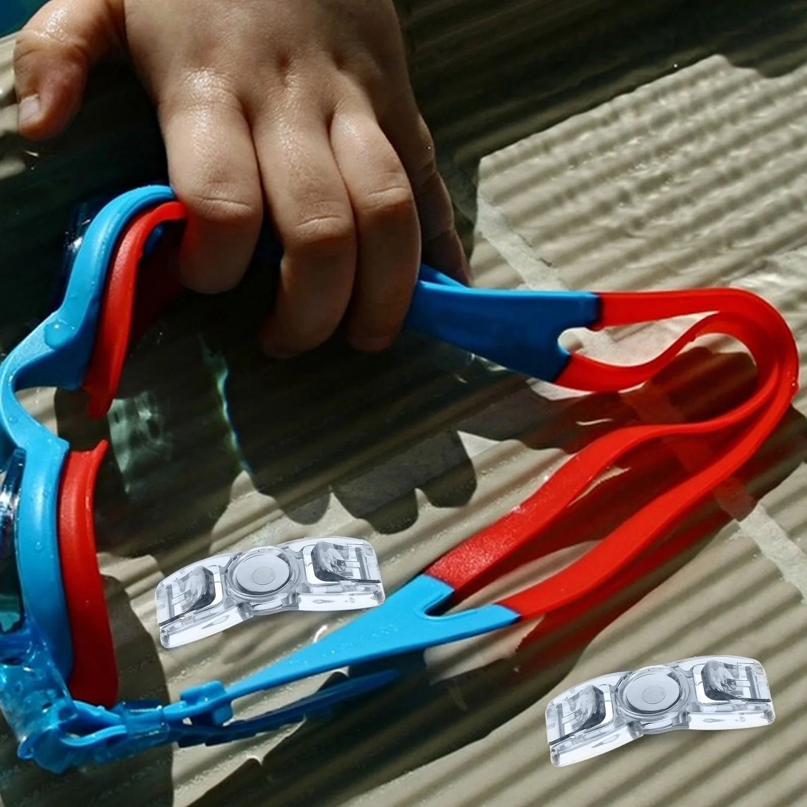 

4pcs Universal Buckles Black Swim Goggles Head Strap Button Adjustable Connector For Various Goggle Styles Quick Release