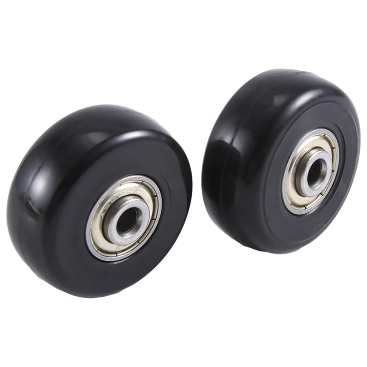 ABQR 55X18mm Set of 2 Luggage Suitcase Replacement Wheels,PU Swivel Caster Wheels Carbon Steel Bearings Repair Kits