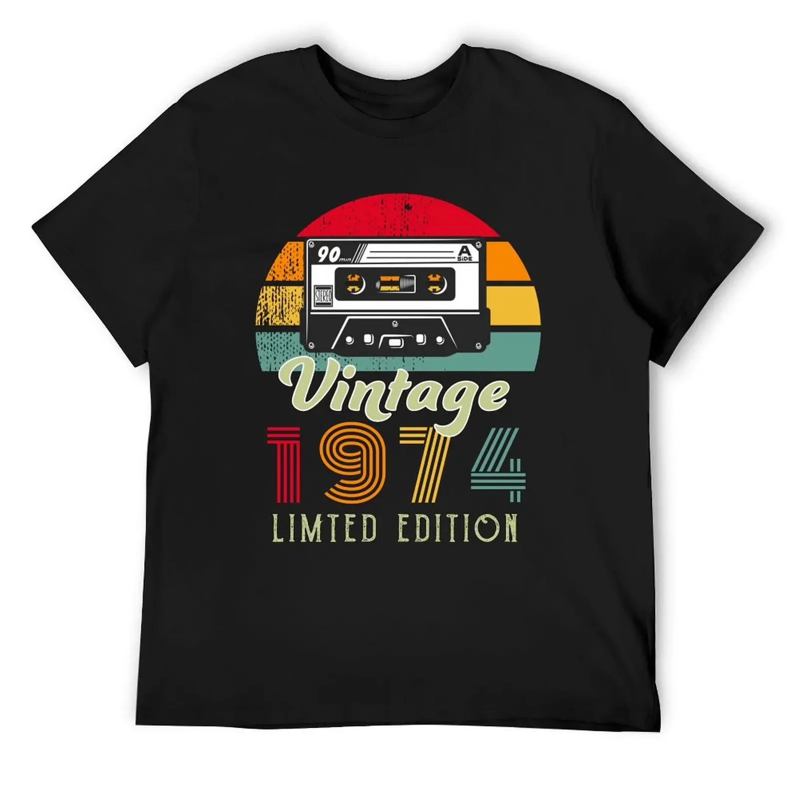 Vintage 1974 Limited Edition Cassette - 50th Birthday T-Shirt man t shirt custom shirt cotton t shirt men