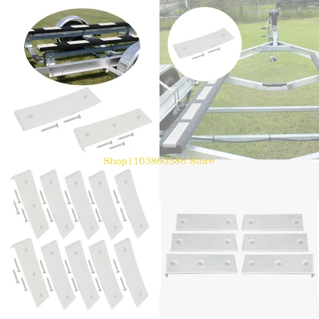 242A ABS Boat Trailer Bunk Sliders with Protective End Caps Marine Grade Trailer Bunk Glides Simple Installs for 3x10 Inch