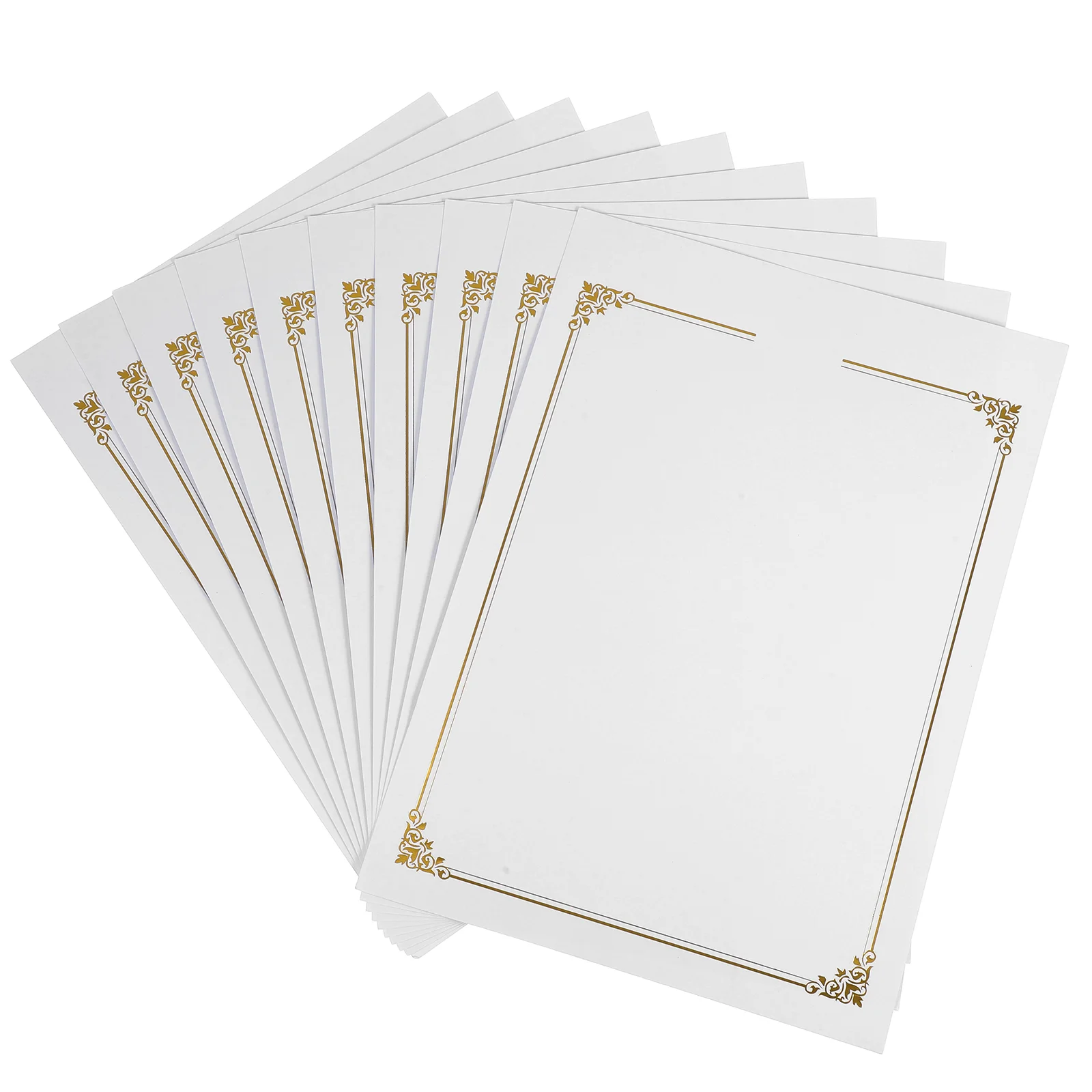 Papier de page intérieure de certificat pour imprimer des certificats de reconnaissance vierges, papiers de récompense, cartonné d'enregistrement avec bordure