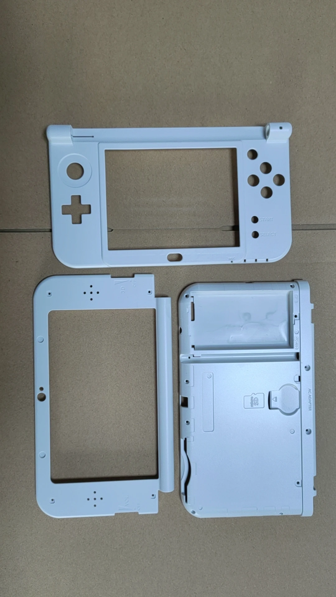 Original Top & Bottom Middle Frame & Battery Cases For NEW 3DS XL/LL Console