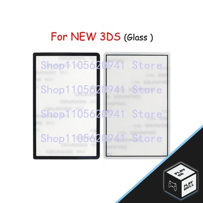 TTT  Glass Top Screen Frame Lens Cover LCD Screen Protector For Nintendo New 3DS