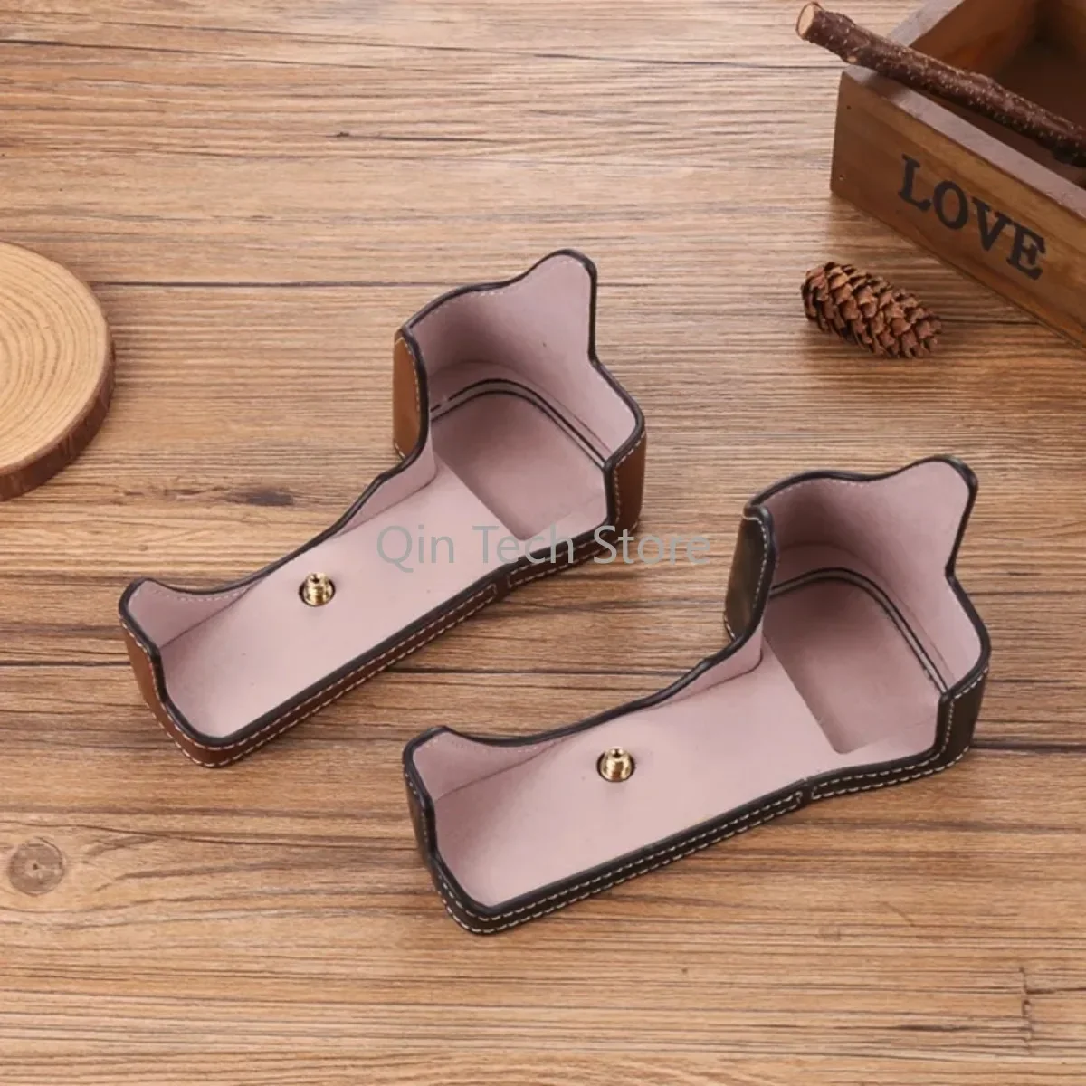 Borsa per fotocamera in pelle sintetica PU retrò vintage Custodia protettiva Mezza copertura per Nikon Z5Z6Z7 Z6II Z7II Z30 Z50 ZFC DF ZF